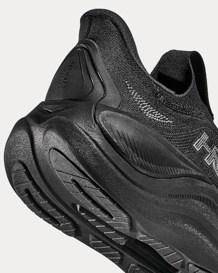 HOKA Skyward Laceless Black / Black Running Shoes - 5