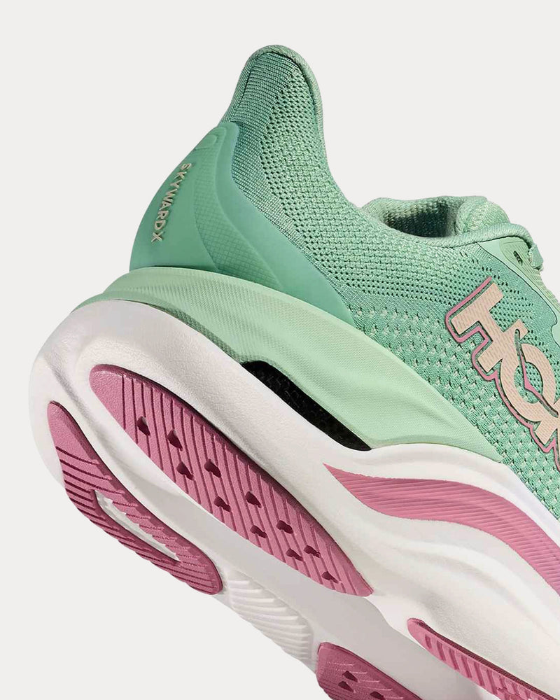 HOKA Skyward X Jadeite / Dried Rose Running Shoes - 5