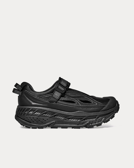 HOKA Stinson Breeze Black / Carbon Black Slip On Sneakers - 1