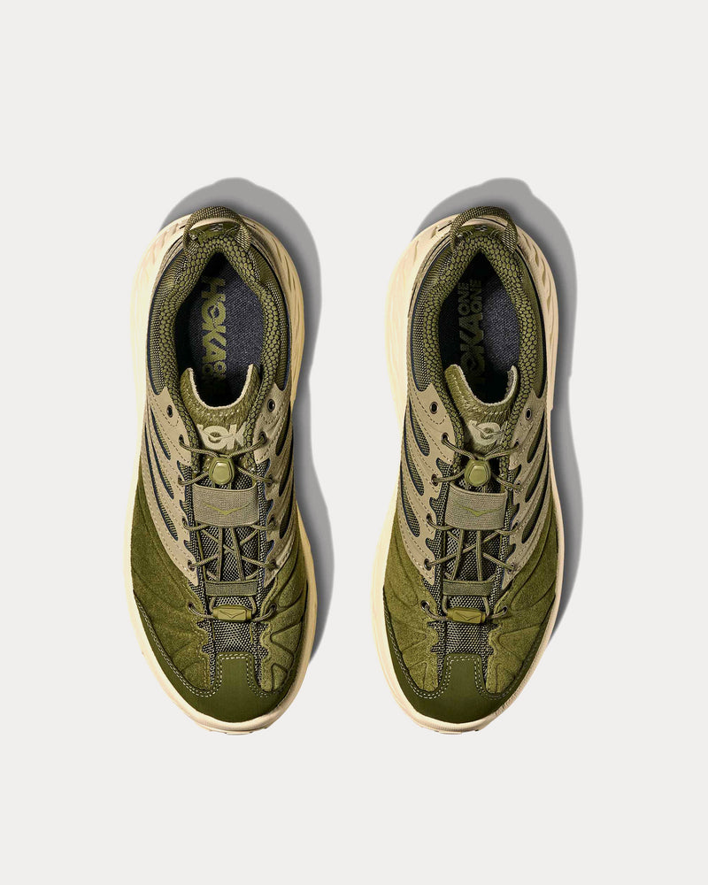 HOKA Elite Terrain System Stinson EVO OG Moss Green / Wild Mushroom Running Shoes - 2