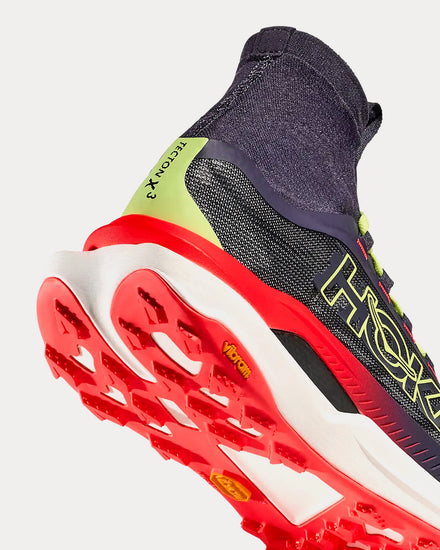 HOKA Tecton X 3 Squid Ink / Neon Flame Running Shoes - 5