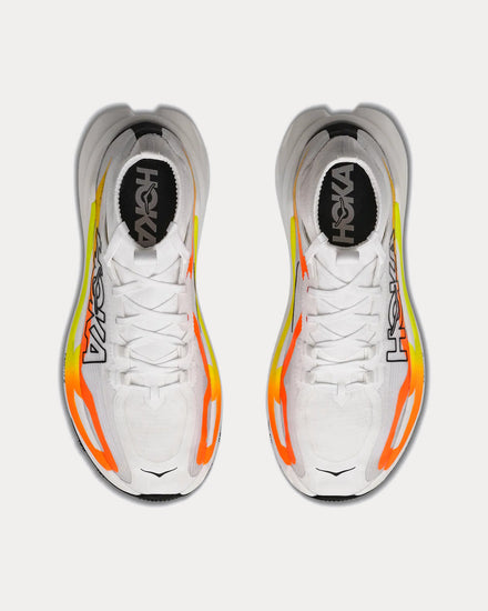 HOKA Tecton X 4 Frost / Neon Tangerine Running Shoes - 2