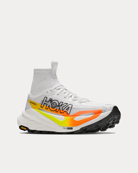 HOKA Tecton X 4 Frost / Neon Tangerine Running Shoes - 3