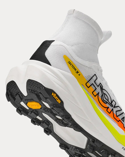 HOKA Tecton X 4 Frost / Neon Tangerine Running Shoes - 6