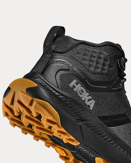 HOKA Transport Hike Gore-Tex Black / Black Hiking Shoes - 5