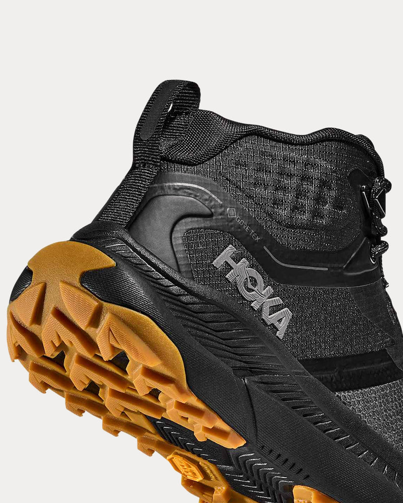 HOKA Transport Hike Gore-Tex Black / Black Hiking Shoes - 5