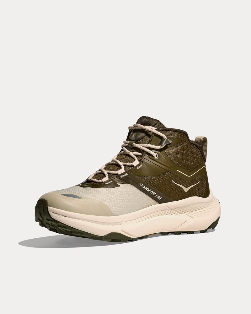 HOKA Transport Hike Gore-Tex Spruce Green / Oyster Mushroom Hiking Boots - 3