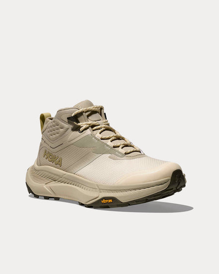 HOKA Transport Hike Gore-Tex Oyster Mushroom / Vintage Yellow Hiking Shoes - 3