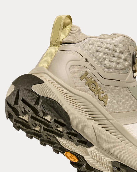 HOKA Transport Hike Gore-Tex Oyster Mushroom / Vintage Yellow Hiking Shoes - 5