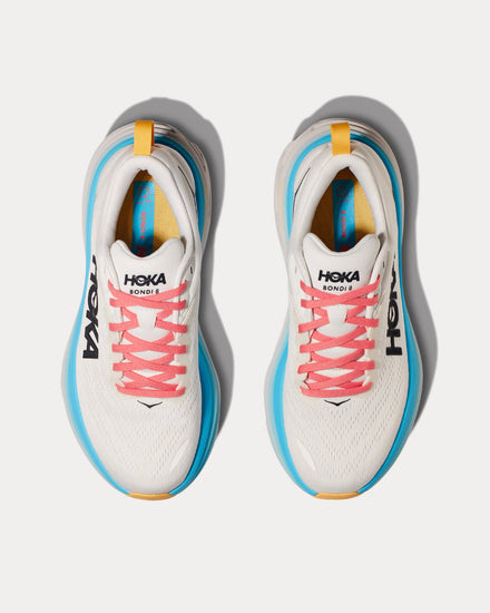 HOKA Bondi 8 Blanc De Blanc / Swim Day Running Shoes - 2