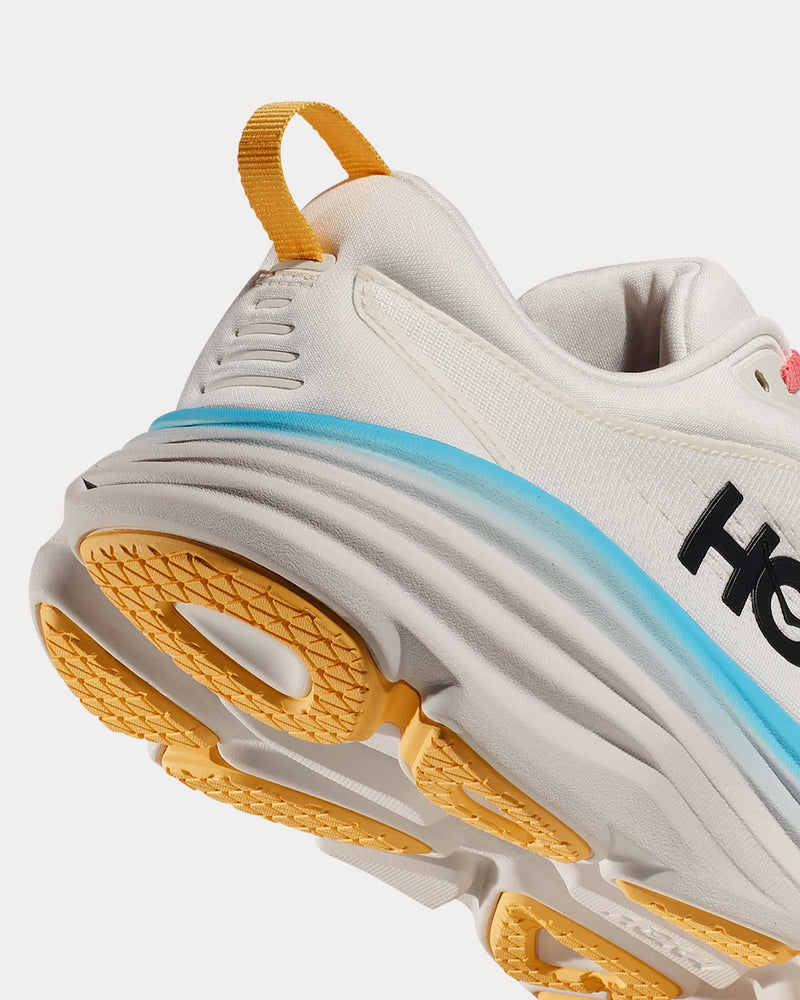 HOKA Bondi 8 Blanc De Blanc / Swim Day Running Shoes - 3