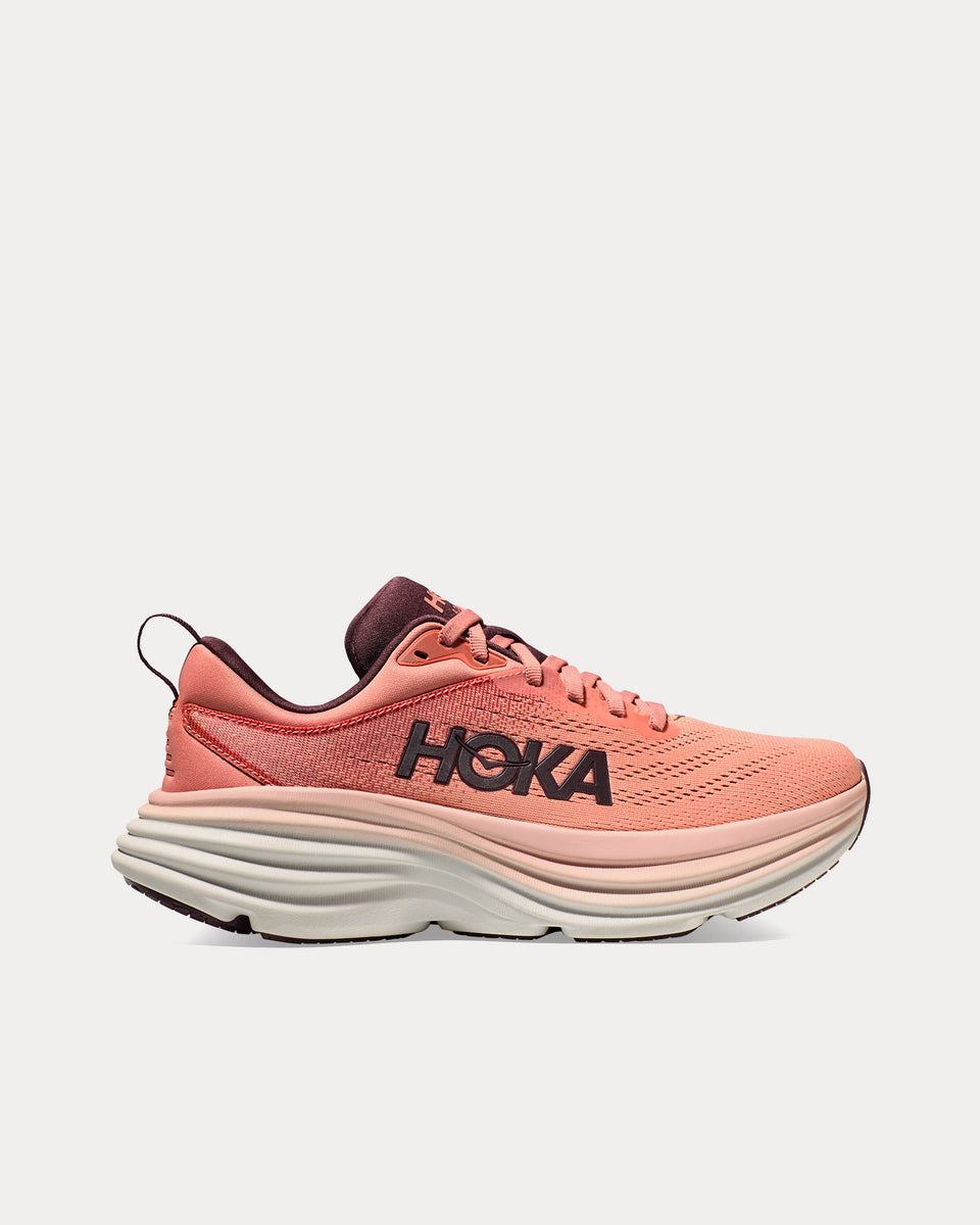 Hoka Bondi 8 Earthenware / Pink Clay Running Shoes - Sneak in Peace
