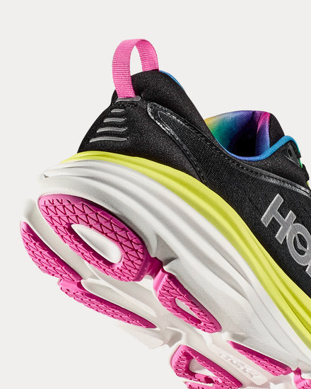 HOKA Bondi 8 Black / Citrus Glow Running Shoes - 3