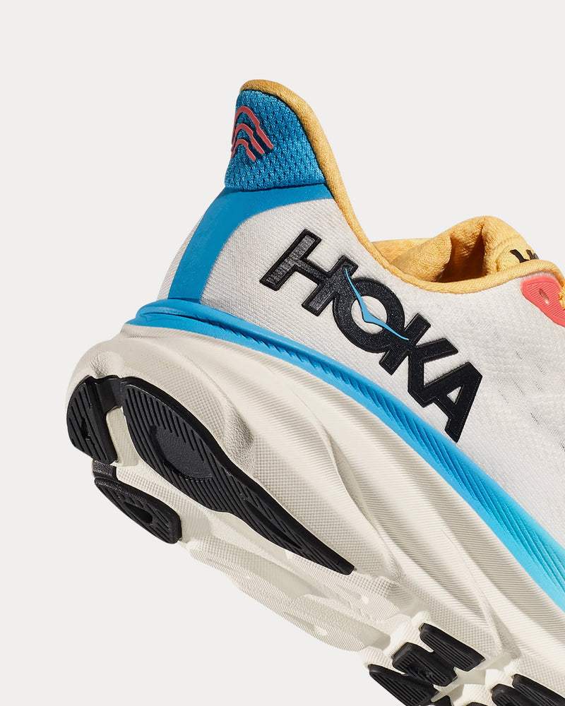 HOKA Clifton 9 Blanc De Blanc / Swim Day Running Shoes - 3