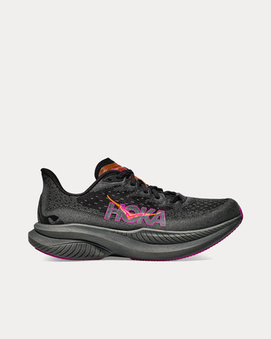 HOKA Mach 6 Black / Fuchsia Running Shoes