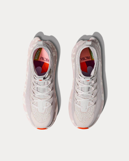 HOKA x Studio Proba Kawana Mid White Sand / Tangerine Tango Running Shoes - 4