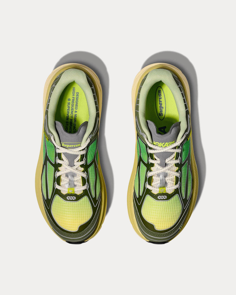 HOKA x Supervsn Clifton One9 Green Flash / Limelight Low Top Sneakers - 2