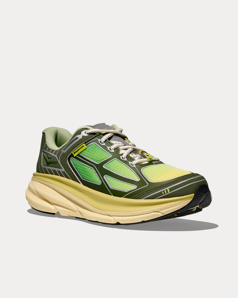 HOKA x Supervsn Clifton One9 Green Flash / Limelight Low Top Sneakers - 3