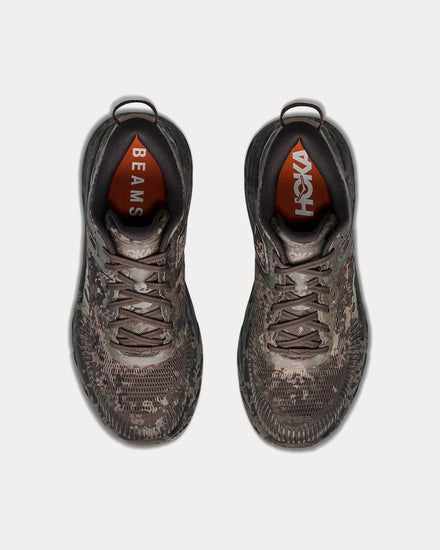 HOKA x Beams Bondi 7 Chestnut / Black Bean Low Top Sneakers - 2