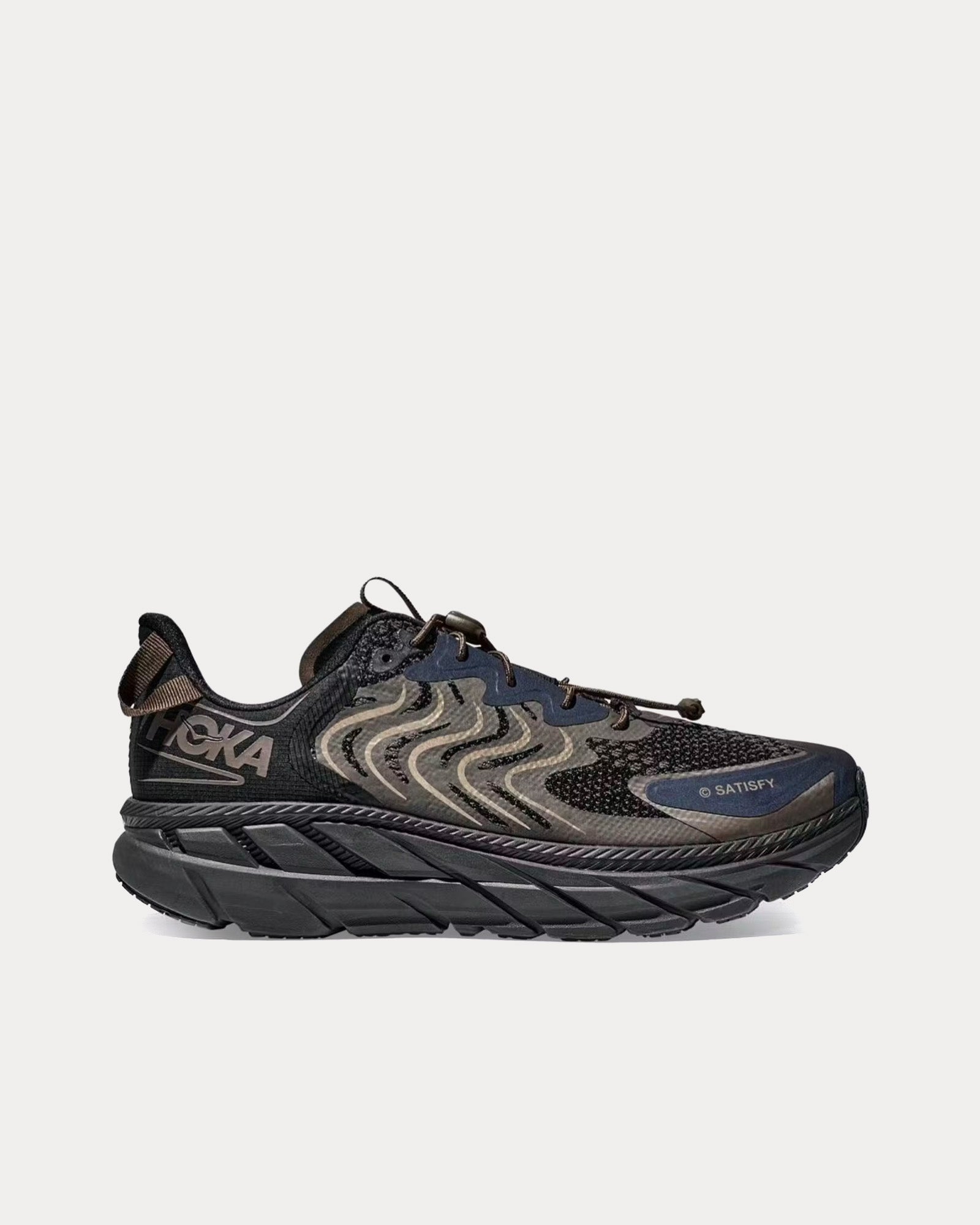 Satisfy × HOKA Clifton LS \"Forged Iron\" HOKA x SATISFY Clifton LS Forged Iron & Celadon Tint