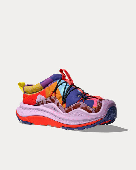HOKA x Studio Proba Ora Primo Vermillion Orange / Gold Slip On Sneakers - 3