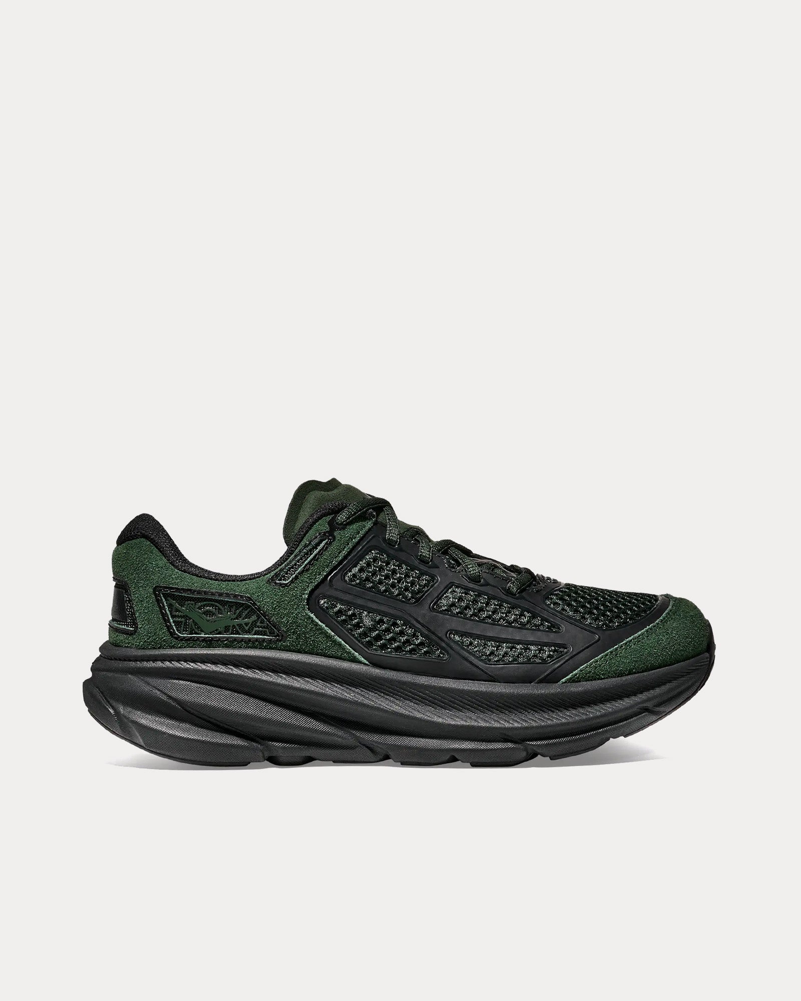 HOKA Unisex Clifton One9 S Forest Green / Black Low Top Sneakers