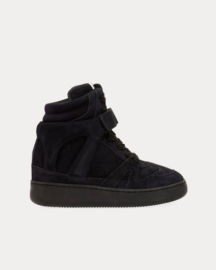 Isabel Marant Ellyn Suede Black High Top Sneakers - 1