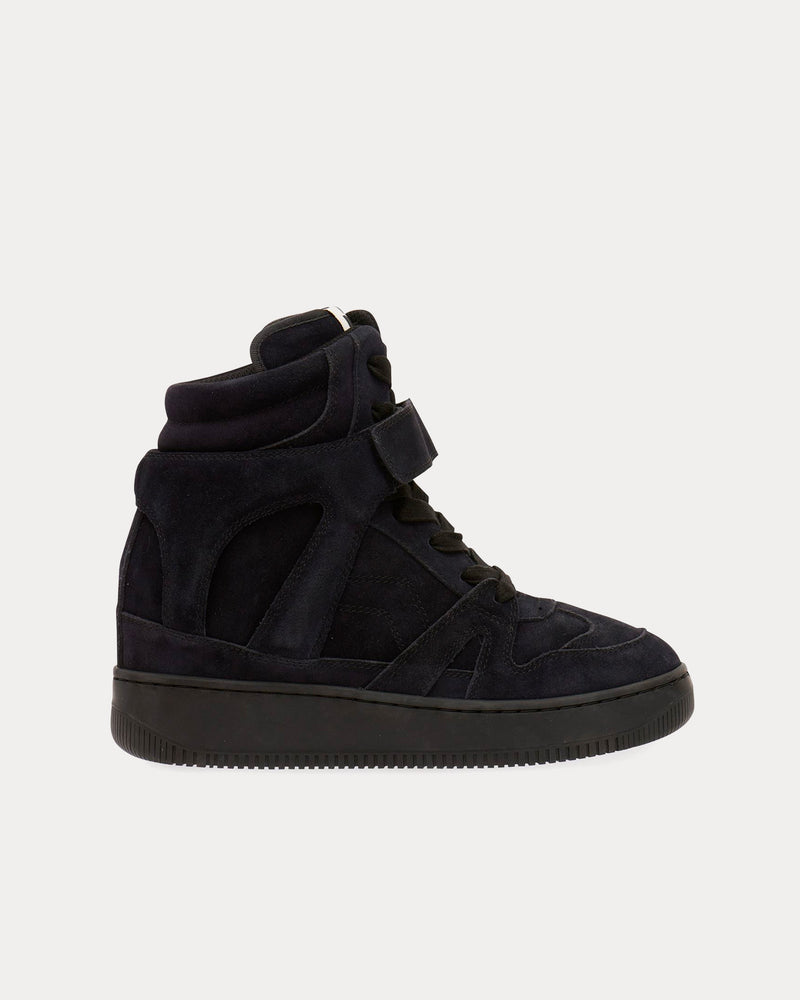 Isabel Marant Ellyn Suede Black High Top Sneakers - 1
