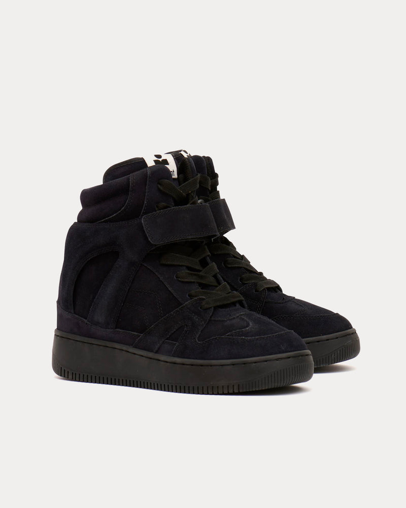 Isabel Marant Ellyn Suede Black High Top Sneakers - 2