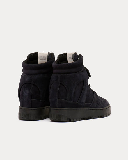 Isabel Marant Ellyn Suede Black High Top Sneakers - 4
