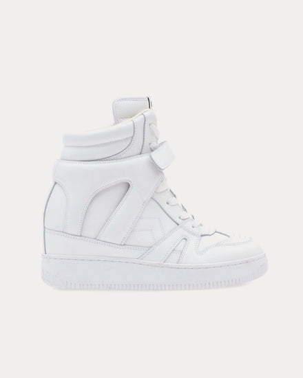 Isabel Marant Ellyn Leather White High Top Sneakers - 1
