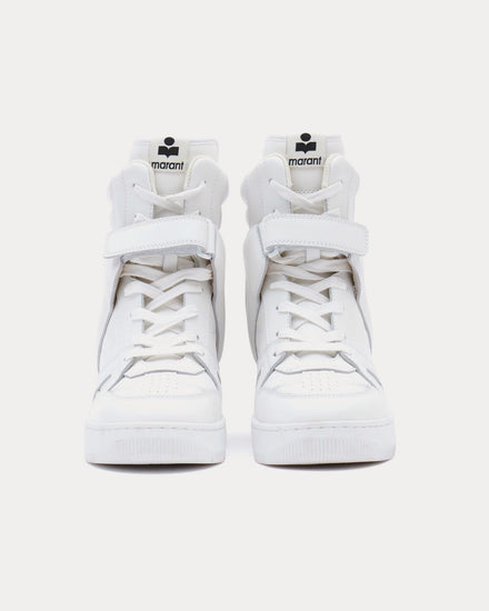 Isabel Marant Ellyn Leather White High Top Sneakers - 2
