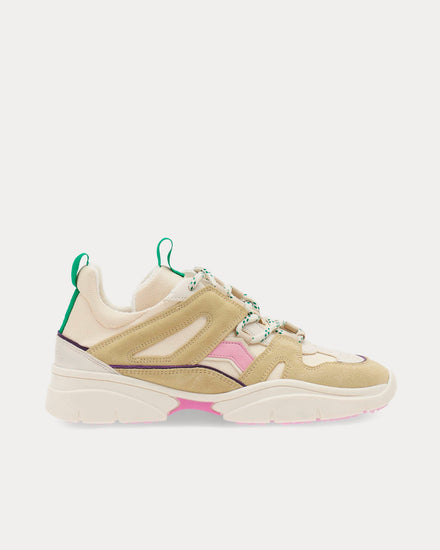 Isabel Marant Kindsay Leather Beige / Rose Low Top Sneakers - 1