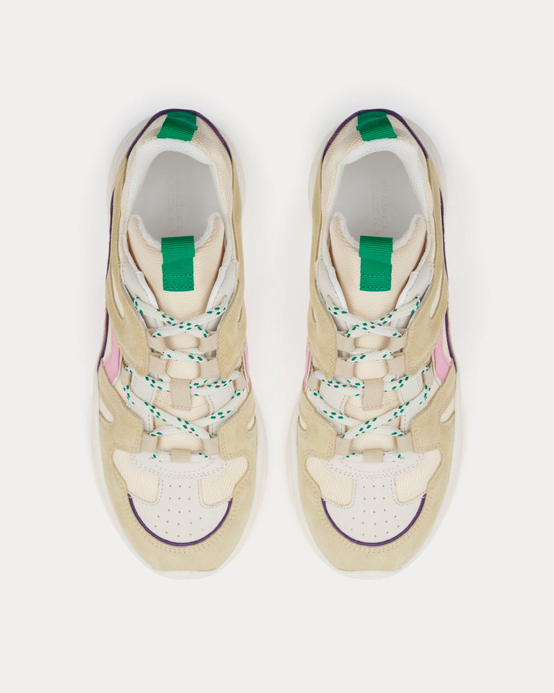 Isabel Marant Kindsay Leather Beige / Rose Low Top Sneakers - 2