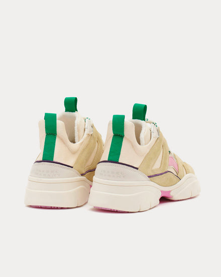 Isabel Marant Kindsay Leather Beige / Rose Low Top Sneakers - 4