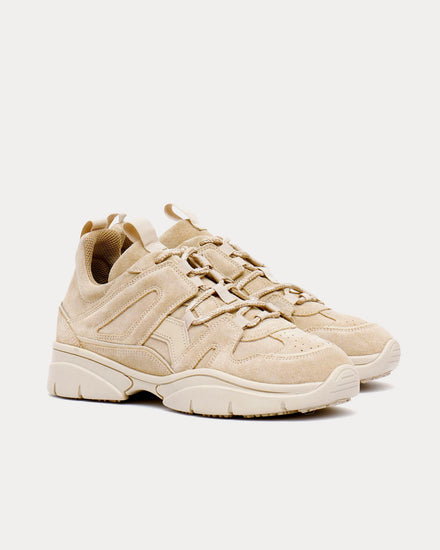 Isabel Marant Kindsay Leather Neutral Low Top Sneakers - 3