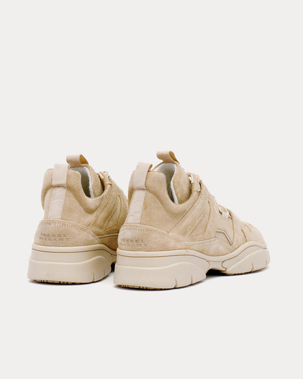Isabel Marant Kindsay Leather Neutral Low Top Sneakers - 4