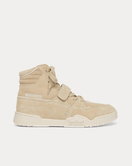 Isabel Marant Alsee Suede Neutral Beige High Top Sneakers - 1