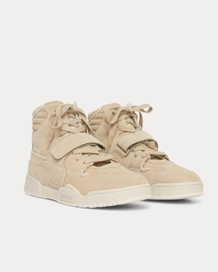 Isabel Marant Alsee Suede Neutral Beige High Top Sneakers - 2