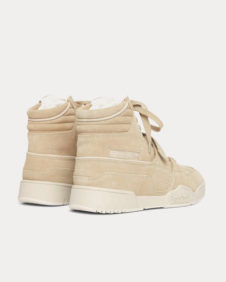 Isabel Marant Alsee Suede Neutral Beige High Top Sneakers - 3