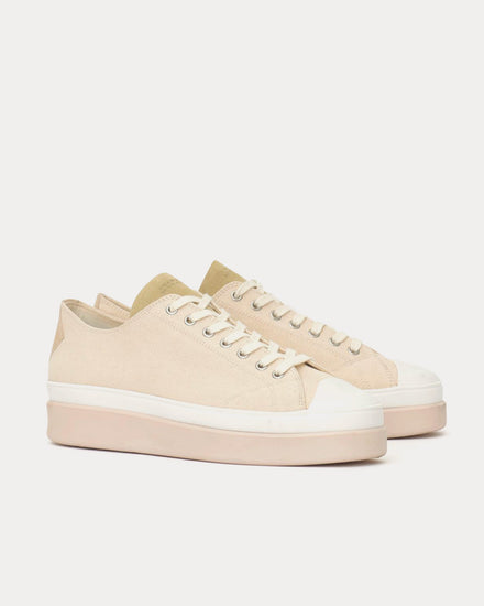 Isabel Marant Austen Canvas Ecru Low Top Sneakers - 3
