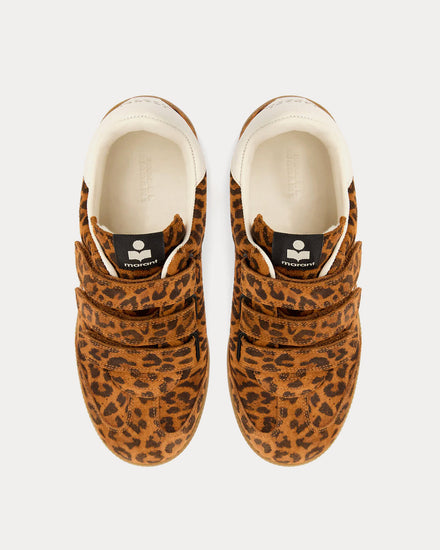 Isabel Marant Beth Printed Suede Calfskin Leather Leopard / Ecru Low Top Sneakers - 2