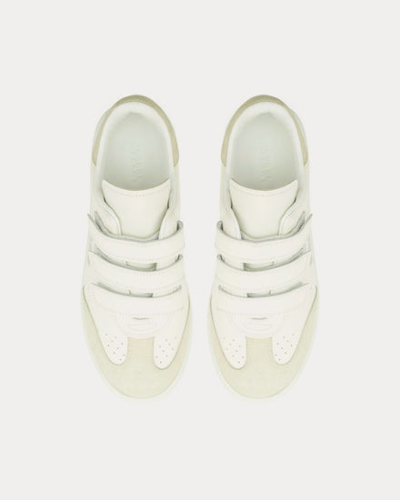 Isabel Marant Beth Leather White / Silver Low Top Sneakers - 2