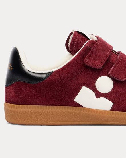 Isabel Marant Beth Suede Burgundy / Ecru Low Top Sneakers - 5
