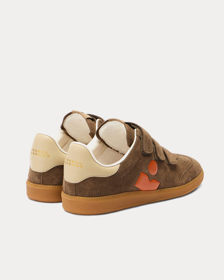 Isabel Marant Beth Suede Khaki / Orange Low Top Sneakers - 5
