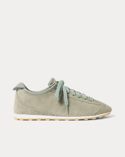 Jacquemus The Tennis Calfskin Suede Pale Khaki Low Top Sneakers - 1