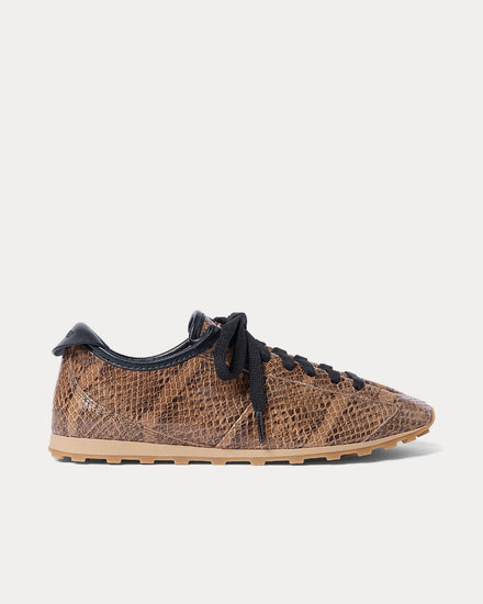 Jacquemus The Tennis Snake-Effect Leather Beige Low Top Sneakers - 1