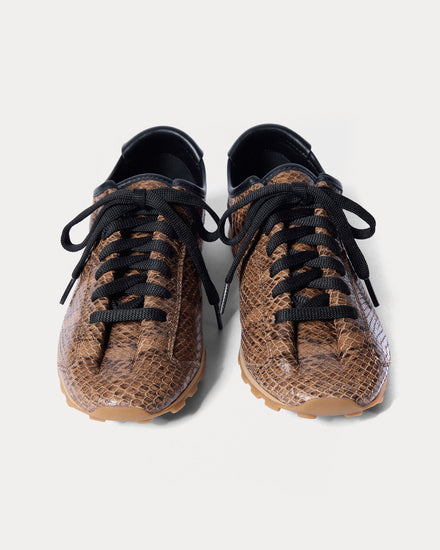 Jacquemus The Tennis Snake-Effect Leather Beige Low Top Sneakers - 2