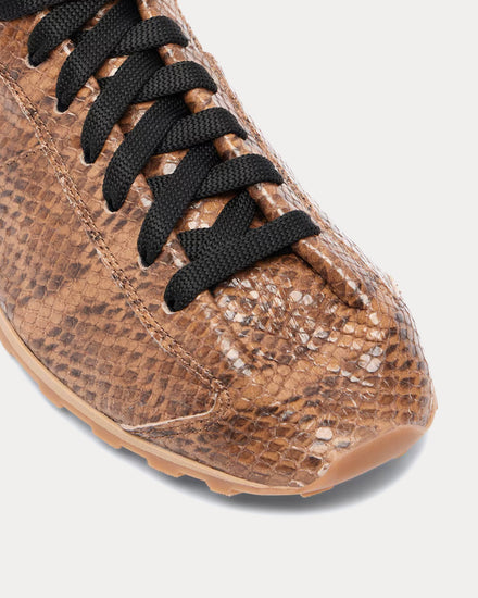 Jacquemus The Tennis Snake-Effect Leather Beige Low Top Sneakers - 5