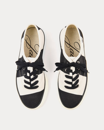 Jacquemus Men's The Féfé Ivory / Black Low Top Sneakers